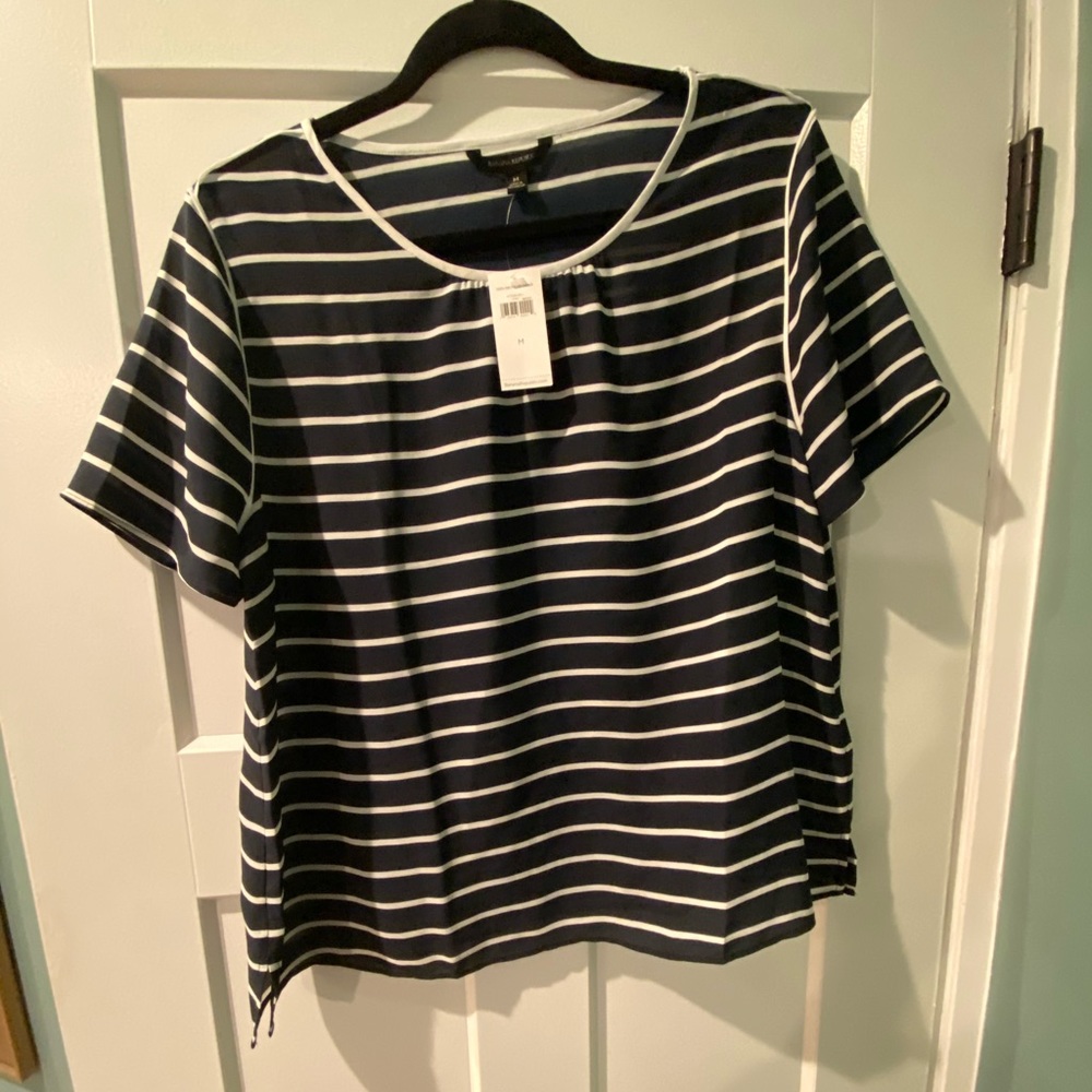 NWT banana republic striped shirt sleeve blouse